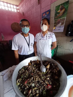 Exposición de diferentes gastronomías Xinca