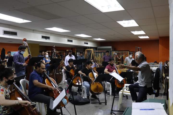Ensayo con la Orquesta Sinfónica de Guatemala en homenaje al maestro Joaquín Orellana